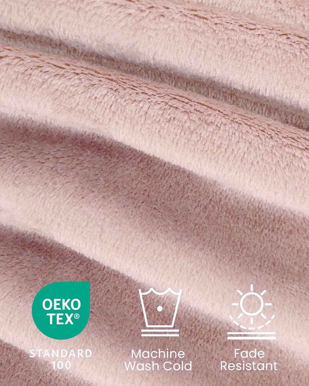 Thumbnail 4 de blunique Fleece Blanket Solid Lightweight Flannel – Pink, King 104x90 inches