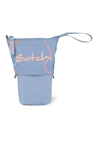 Detalle de Satch Pencil Slider extra groß inkl. Trennfach – Sichtfenster, Stiftehalter, Geodreieck, Hellblau (Vivid Blue)