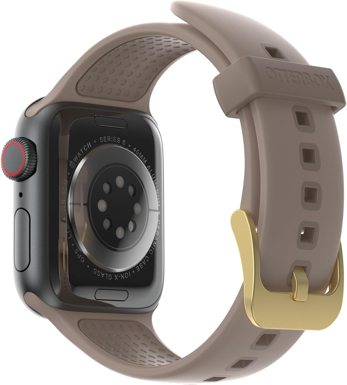 Detalle de OtterBox Bracelet de montre intelligent 42 mm Noir silicone – Unisexe