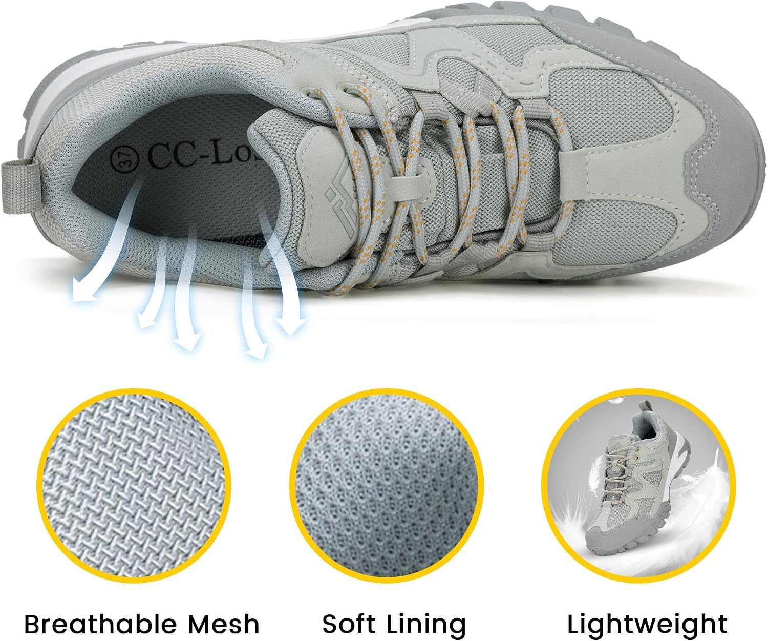 Detalle 2 de CC-Los Damen wasserdichte Wanderschuhe Größe 36-43