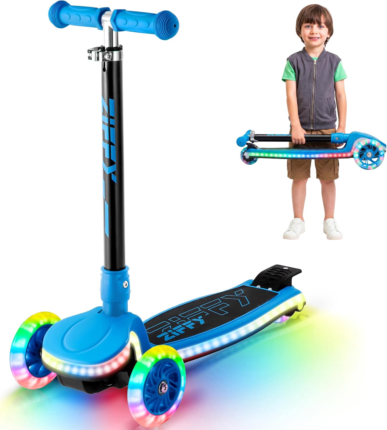 ZIFFY 3-Wheel Light-Up Scooter 110 lbs 🛴