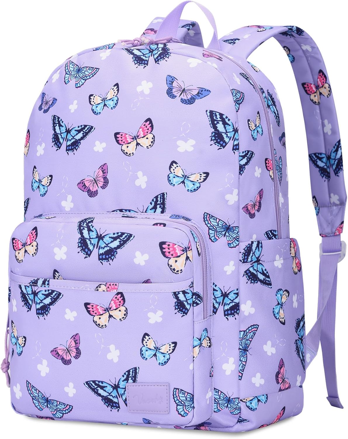 Detalle de VASCHY School Backpack: Lightweight 17L Rucksack with Butterfly Print for Kids and Adults