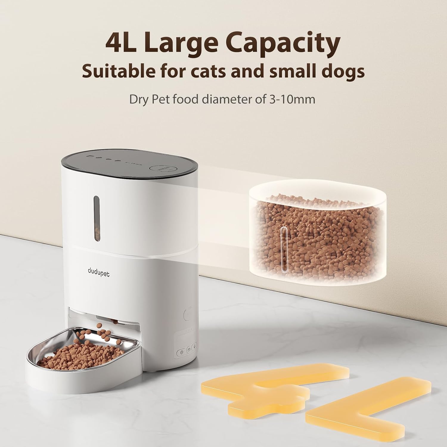 Detalle de DUDUPET Futterautomat Katze 4 l