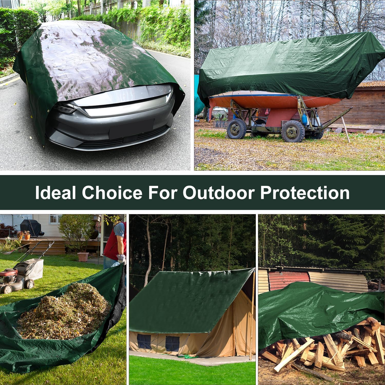 Thumbnail 6 de Patiobay 20x30 Feet Waterproof Poly Tarp (20 Mil) Heavy-Duty Protective Cover