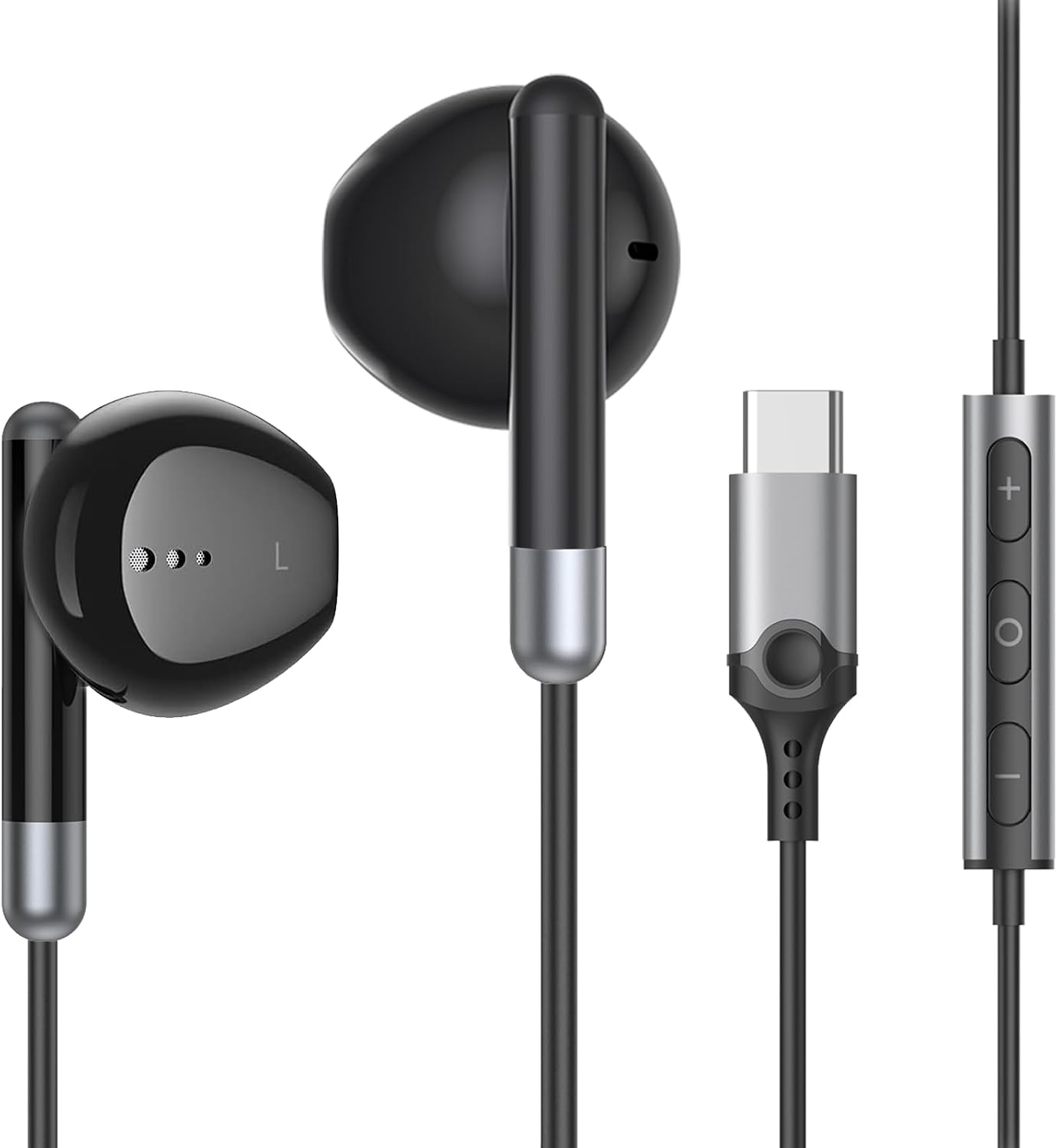 Detalle de USB-C Kopfhörer mit Mikrofon – In-Ear Headset für Samsung Galaxy, iPhone 15/16/17, iPad und mehr