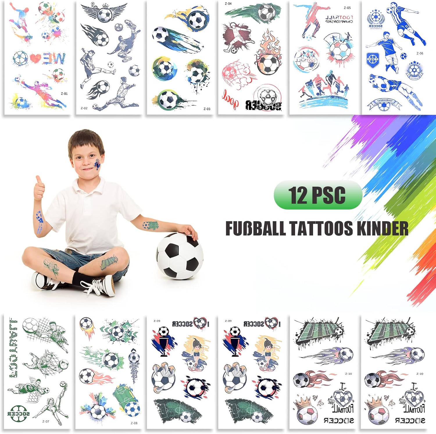 Detalle 2 de GOLDGE 87Pcs Fußball Party Mitgebsel – 87-teiliges Set für Kindergeburtstag und Fan-Feier