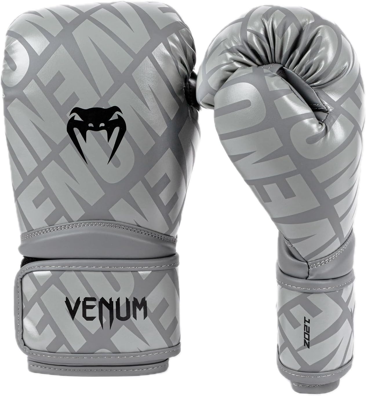 Detalle de Venum Contender 1.5 Boxing Gloves, 16-Ounce Synthetic Leather, Grey/Black