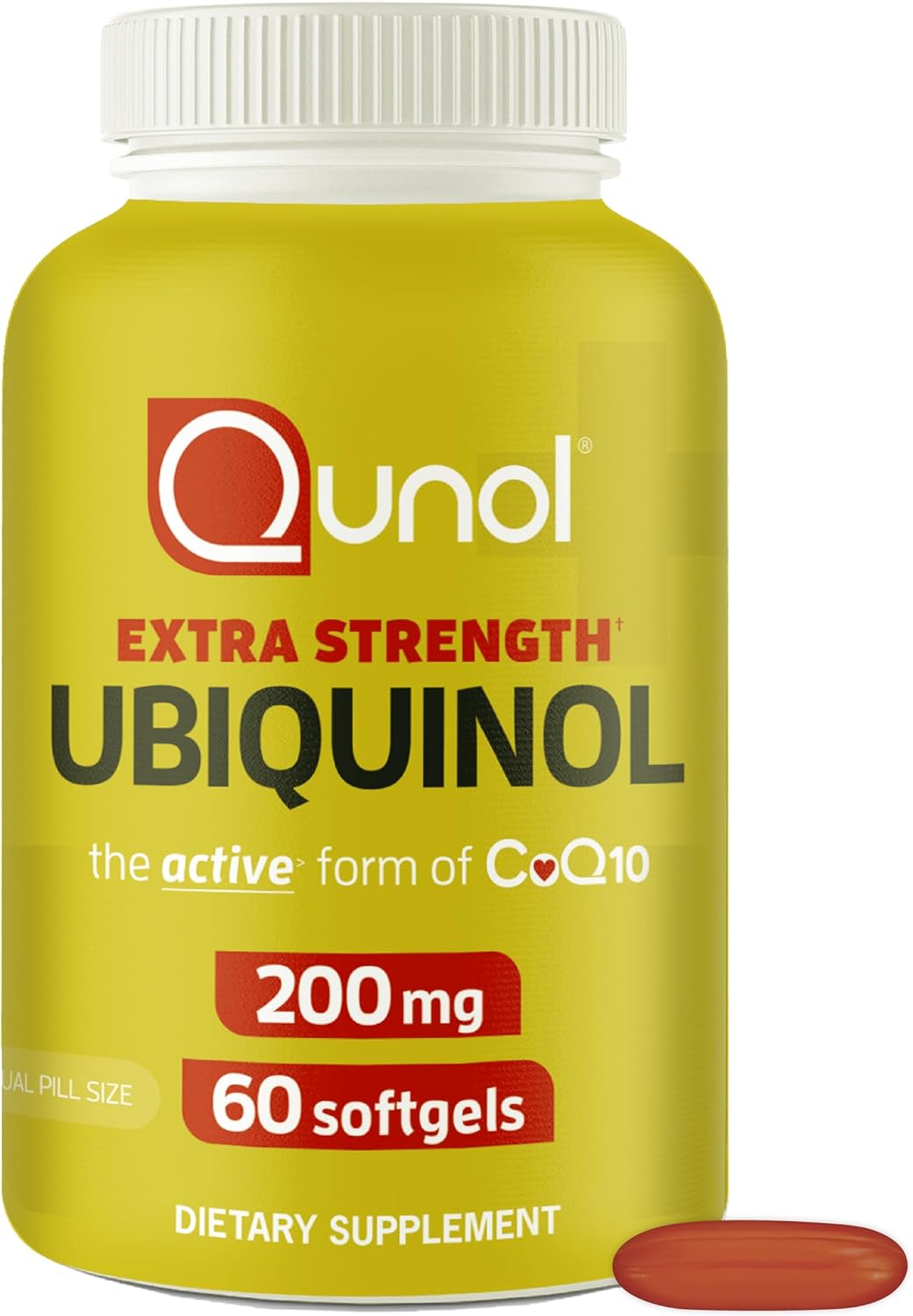 Detalle de Qunol 898440001790 Ubiquinol 200 mg Softgels, 60 Count