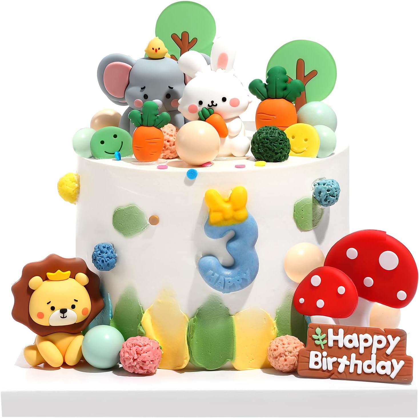 Detalle de 20 Stück Safari Tier Cake Topper – Dschungel-Dekorationen für Kindergeburtstag