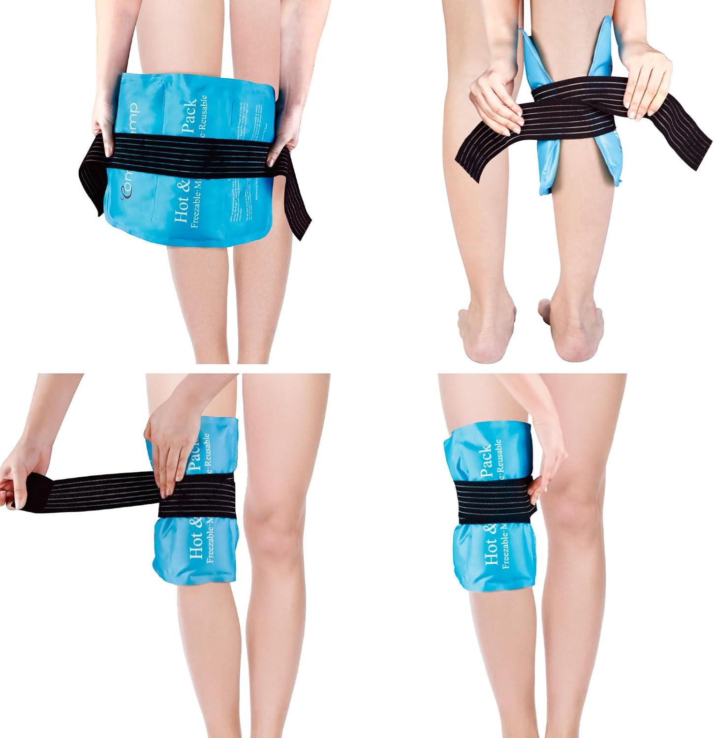 Thumbnail 2 de AlierGo Reusable Hot and Cold Gel Pack, 10.5 x 14.5 in, with Adjustable Strap
