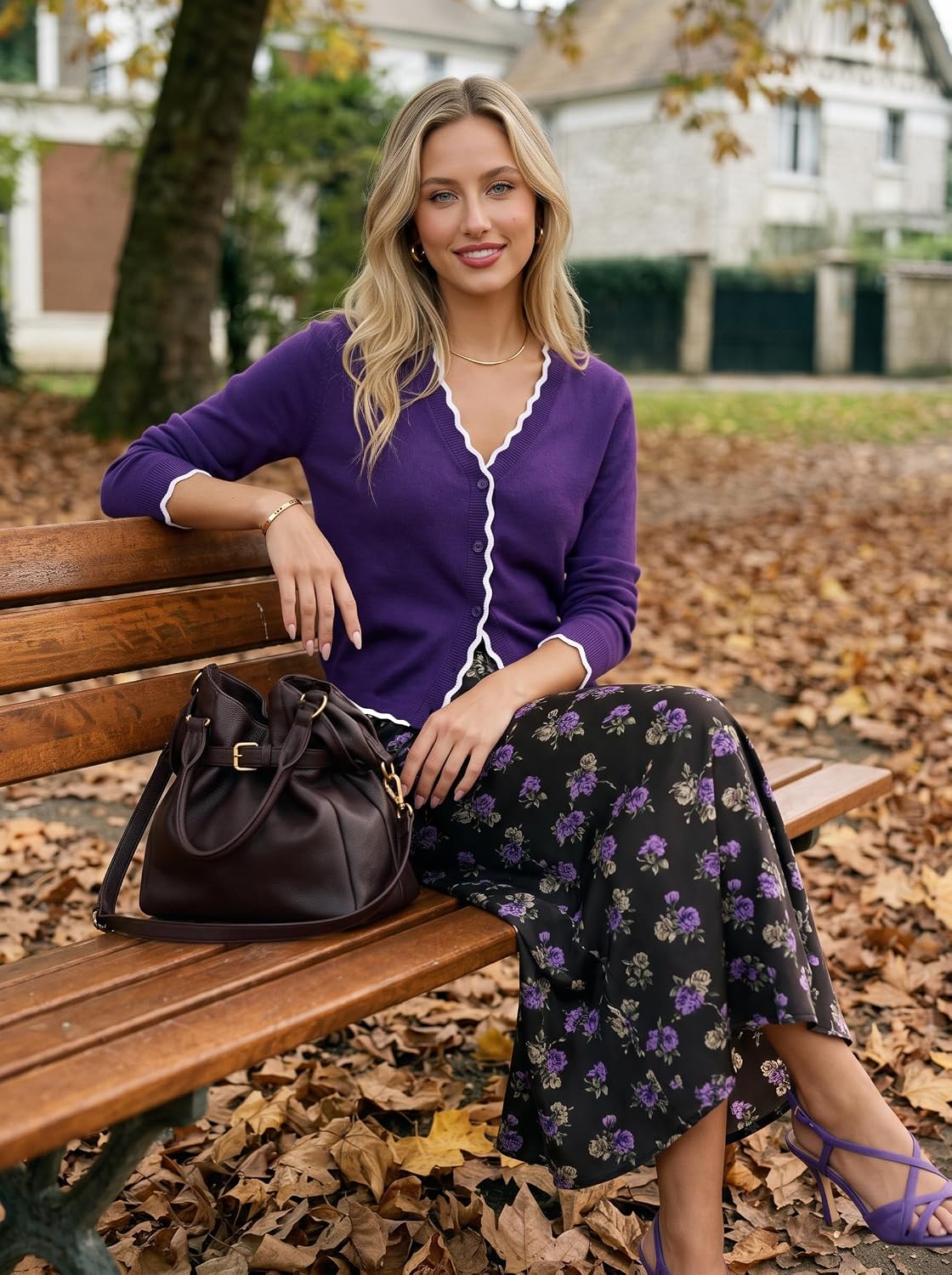 Detalle de TCOT Women's Knit Cardigan Sweater