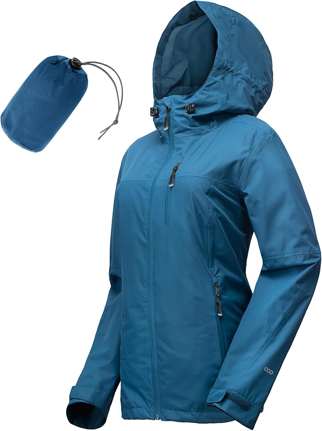 Detalle de 33,000ft Packable Rain Jacket Women: Lightweight Waterproof Hooded Raincoat for Cycling and More