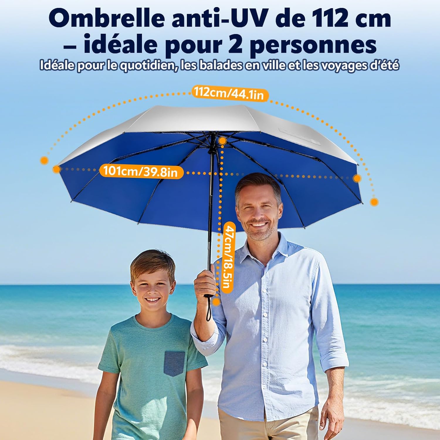 Thumbnail 2 de ZOMAKE Soleil Parapluie automatique pliant UPF 50+ compact anti-UV