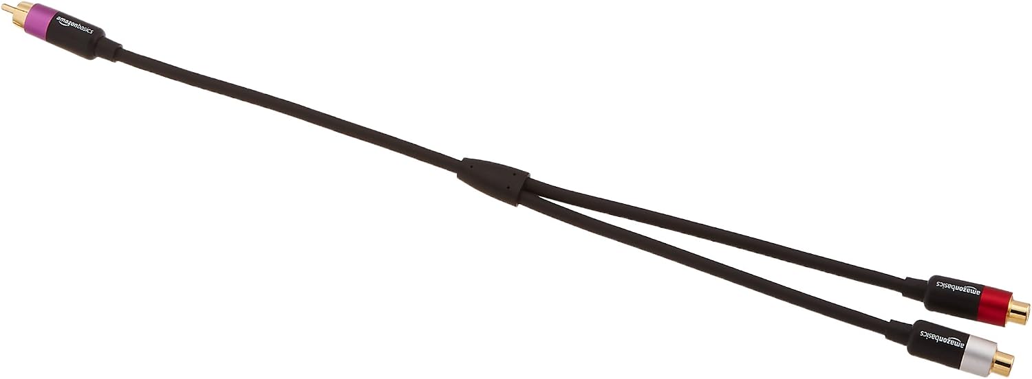 Thumbnail 3 de Amazon Basics Cable USB en Y RCA, chapado en oro, 30.5 cm, negro