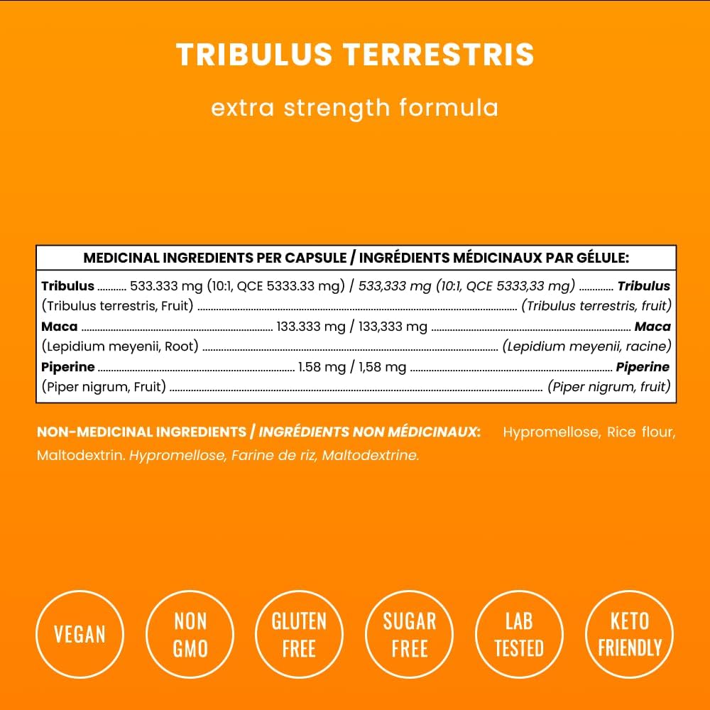 Thumbnail 6 de NutraChamps 990166 Tribulus Terrestris Capsules, 90 Vegan, Maca & Black Pepper