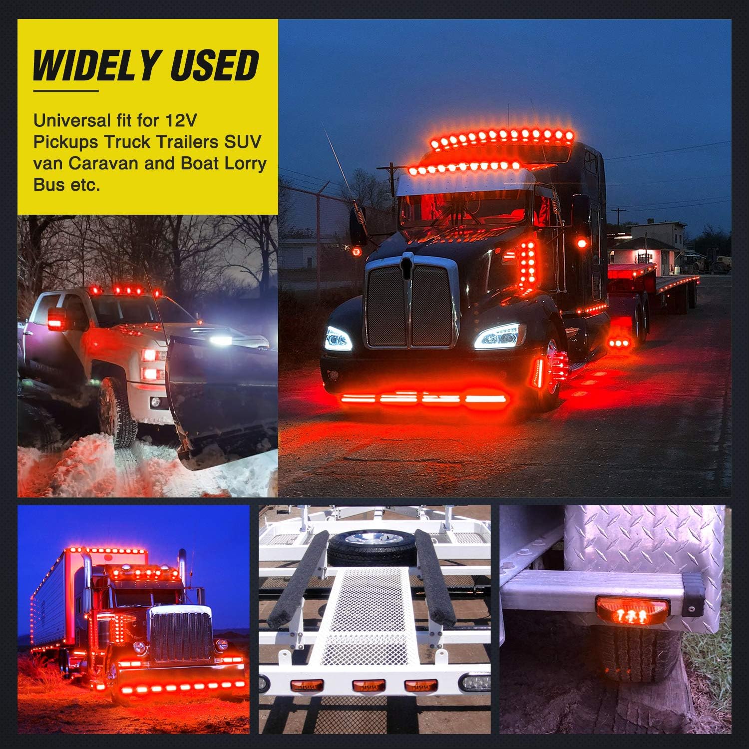 Thumbnail 5 de Nilight TL-32 3 LED Trailer Red Marker Lights 🚚
