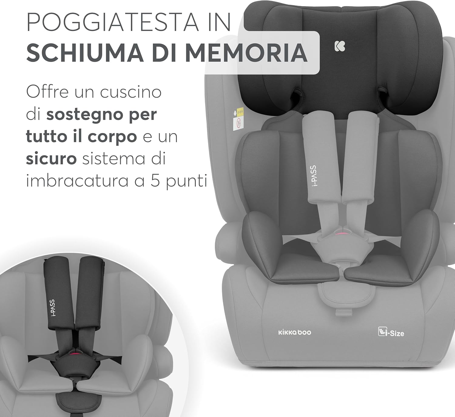 Thumbnail 6 de kikka boo Seggiolino i-PASS 76-150 cm