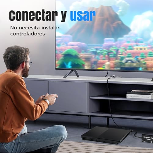 Detalle de McBazel Adaptador PS1/PS2 a HDMI: Convertidor HDMI para PS1/PS2 con 4:3/16:9 y 480p/720p