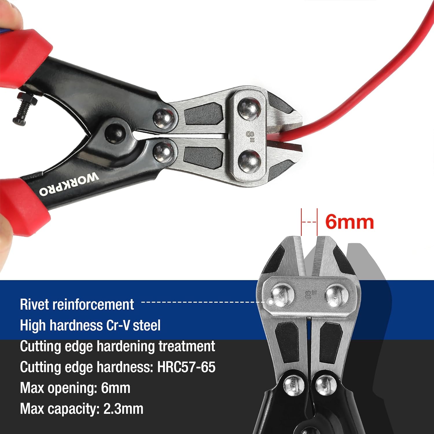 Thumbnail 1 de WORKPRO Mini Bolt Cutter 8 Inch