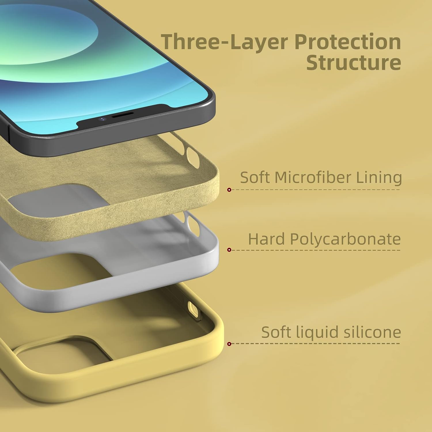 Detalle de K TOMOTO Liquid Silicone Case for iPhone 12/12 Pro