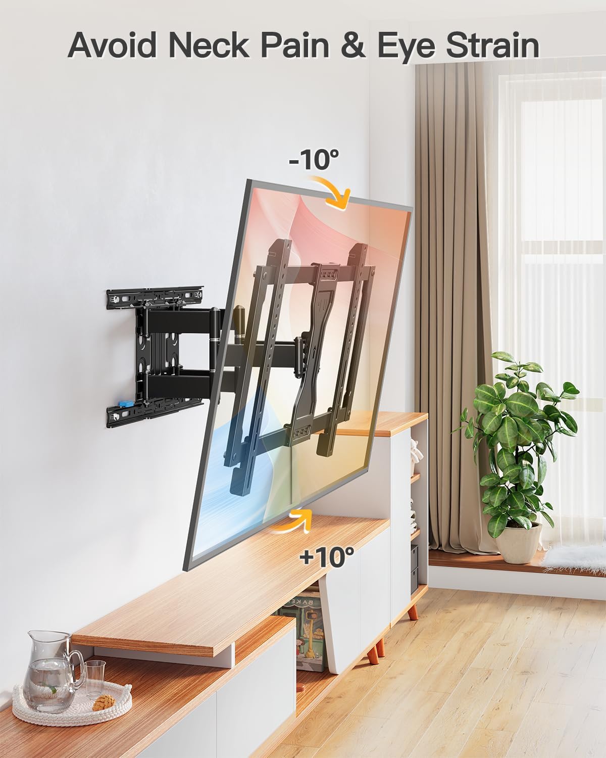 Thumbnail 4 de ELIVED Ultra Slim TV Wall Bracket 37–90 Inch | Heavy‑Duty, Full‑Motion Mount for 60kg