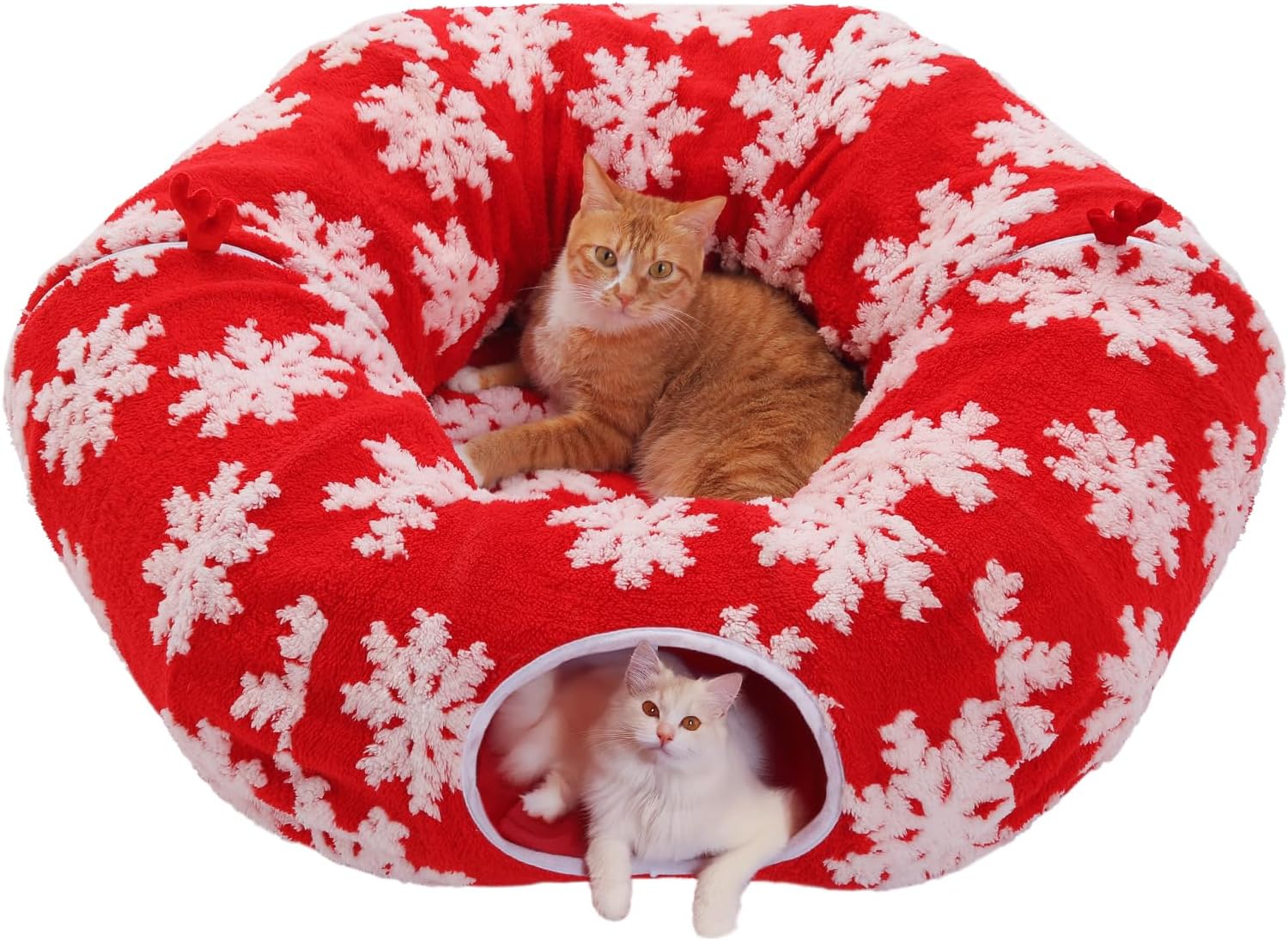Thumbnail 6 de PAWZ Road Plush Cat Tunnel: 2-in-1 Donut Circle Bed, 85 cm (Brown)