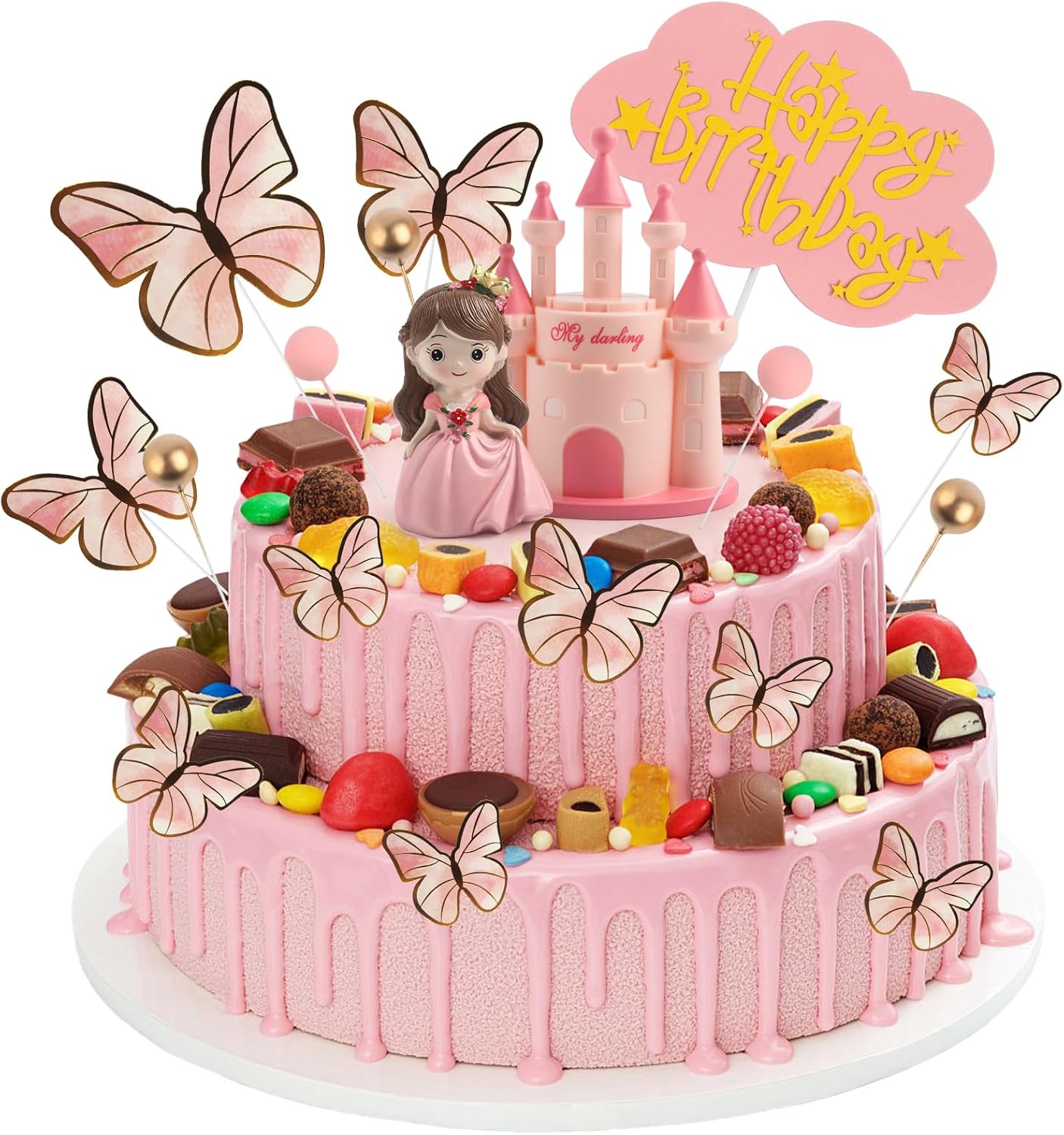 Clvsyh Cake topper princesse, 18 pièces
