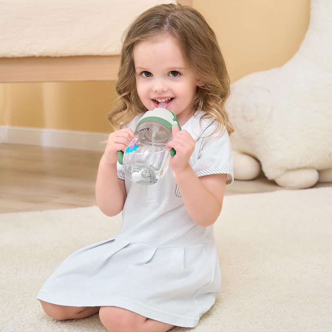 Thumbnail 5 de Oberni Non-Spill Sippy Cup 270ml Green 2 Pack ⌛