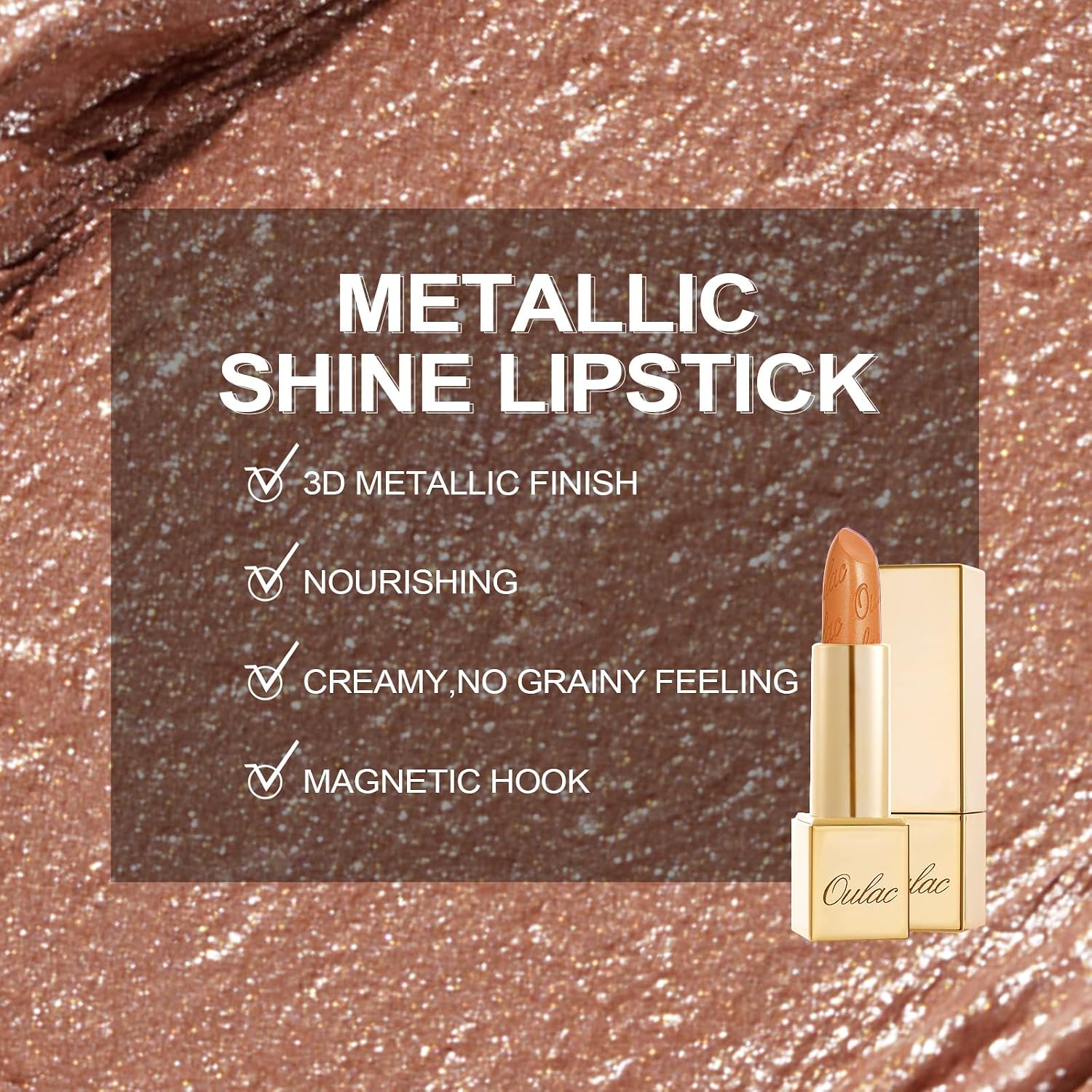 Thumbnail 5 de Oulac Rossetto 10 Sahara Gold metallizzato 💄