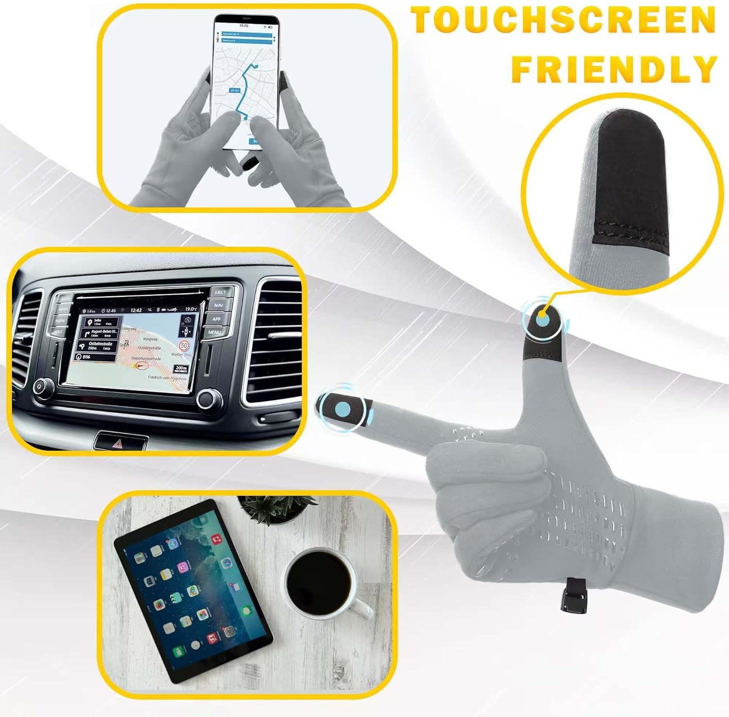 Thumbnail 2 de BLUEVER Guanti da corsa invernali antivento