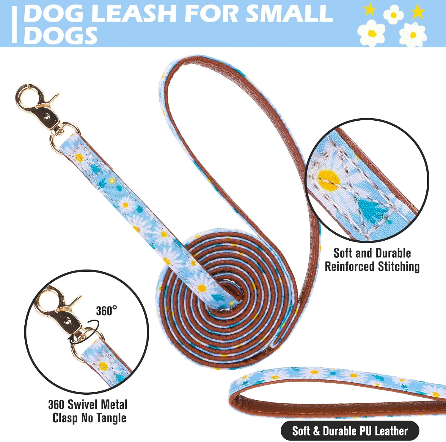 Detalle 2 de EXPAWLORER Dog Collar and Leash Set, Size S