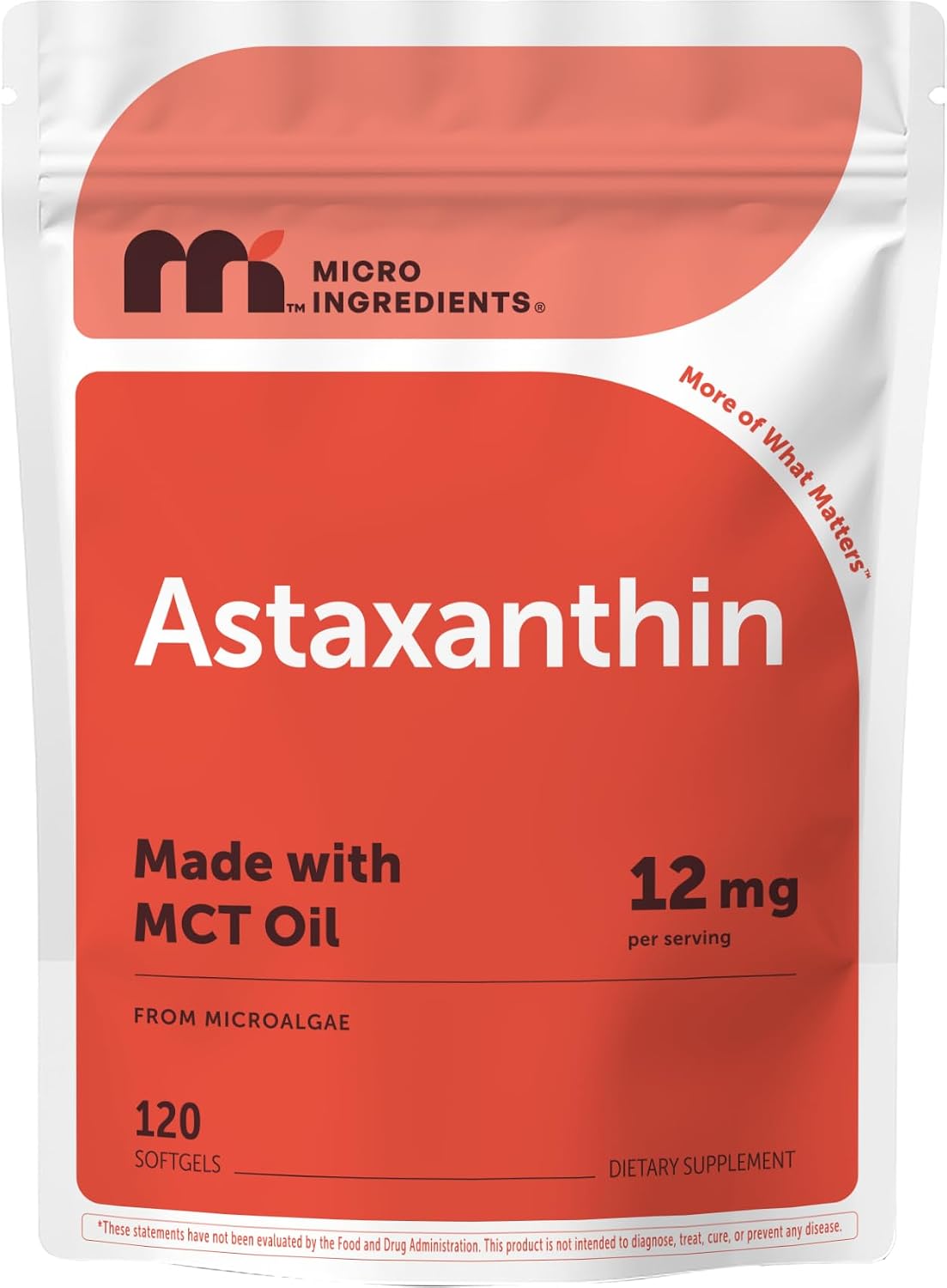 Detalle de Micro Ingredients Astaxanthin Supplement 12 mg