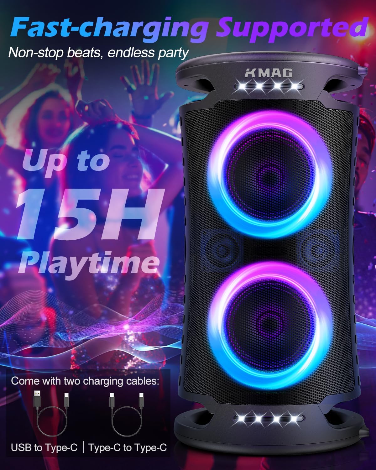 Thumbnail 2 de Large Bluetooth Speaker 260W 🔊