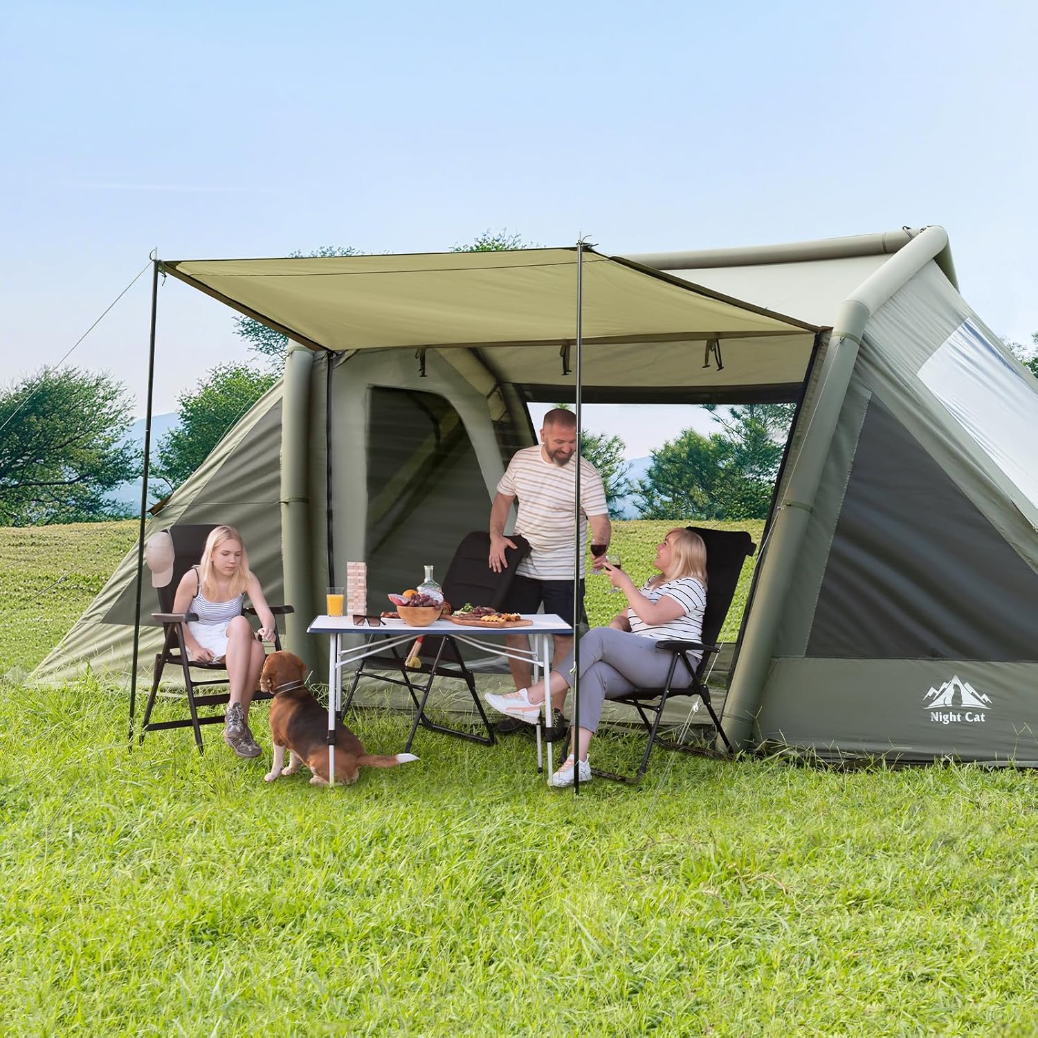 Detalle de Night Cat Inflatable Tent 8‑Man ⛺