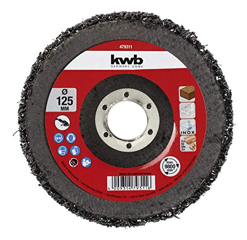 Detalle de kwb 4793-11 Disques de nettoyage pour meuleuses d'angle – 125 x 22 mm