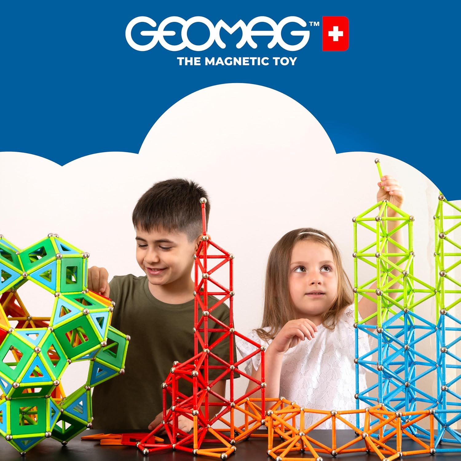 Detalle 2 de Geomag 383 Supercolor Recycled 42 pz: costruzioni magnetiche a colori in versione riciclata
