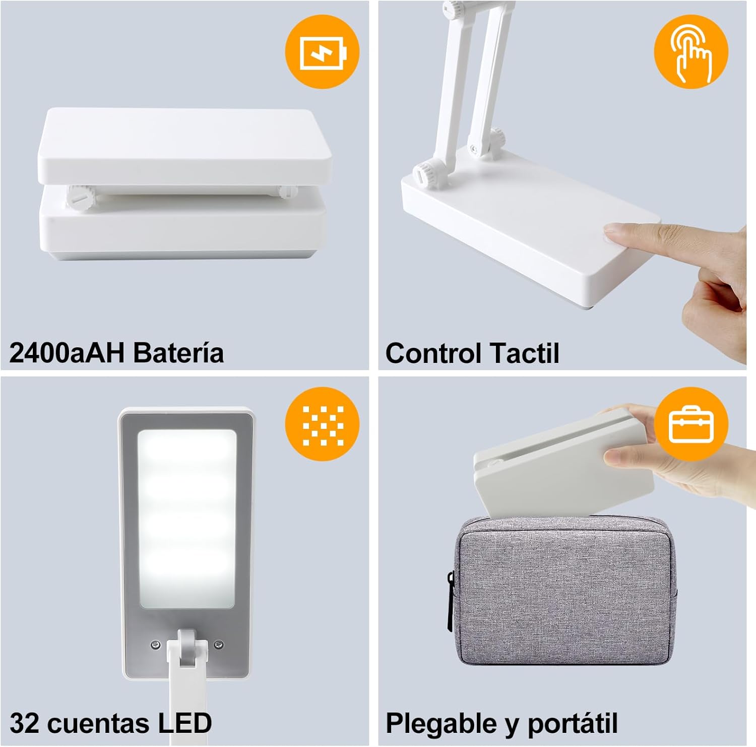 Thumbnail 7 de Lámpara de escritorio LED rechargeable con modos y táctil 💡