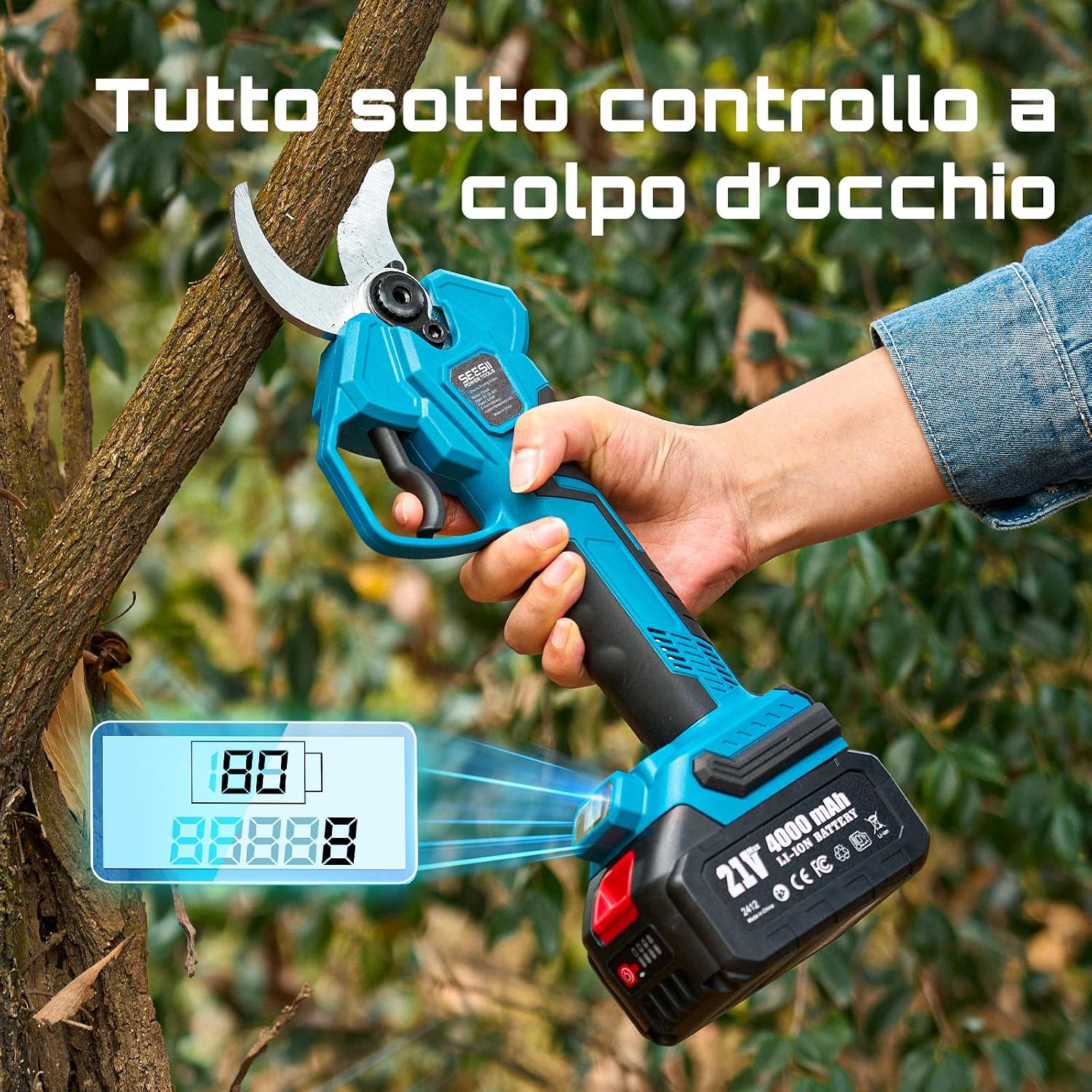 Thumbnail 6 de SEESII CS440: Forbici Potatura a Batteria 40 mm – potature professionali senza sforzo