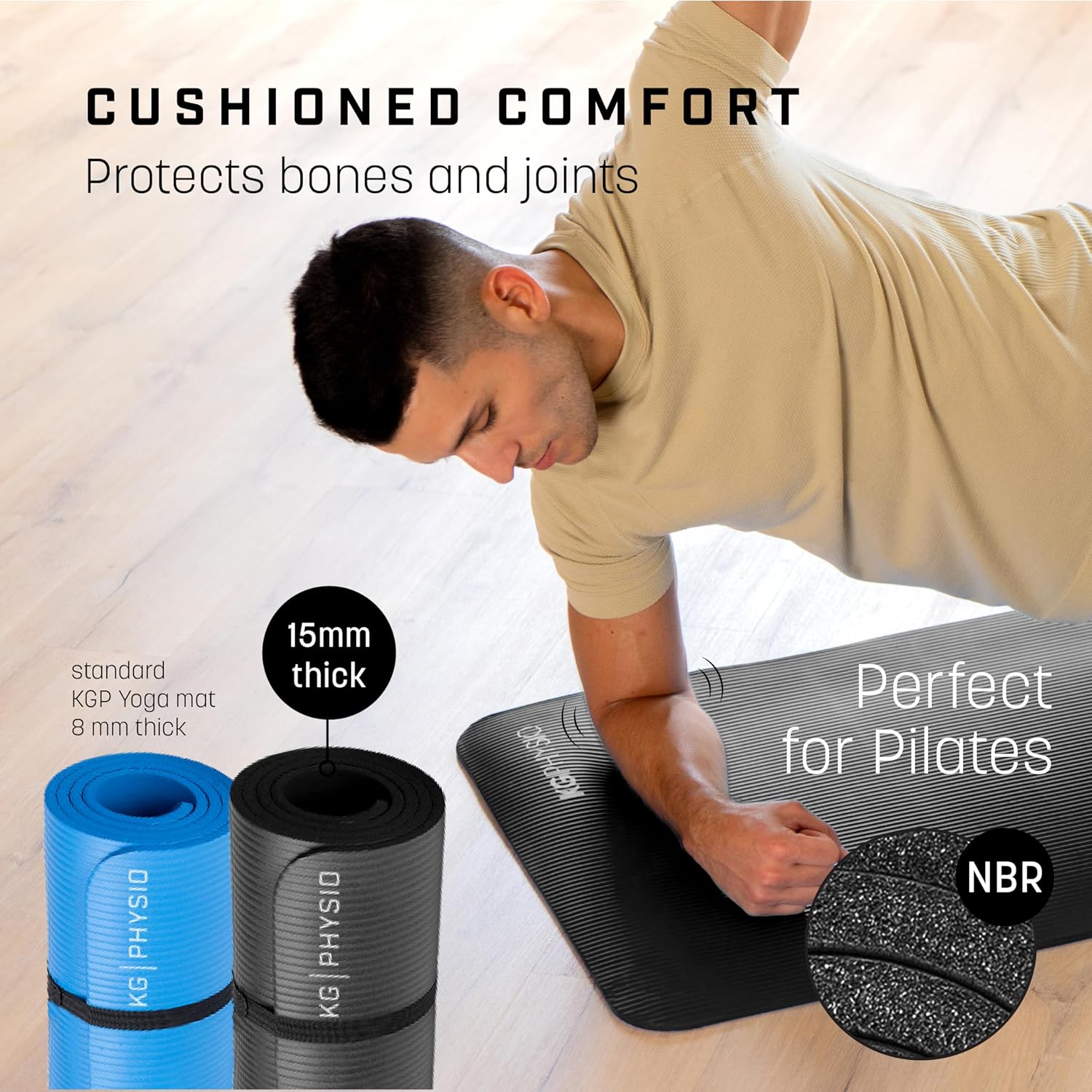 Thumbnail 2 de KG Physio Yoga Mat 183cm high-density NBR