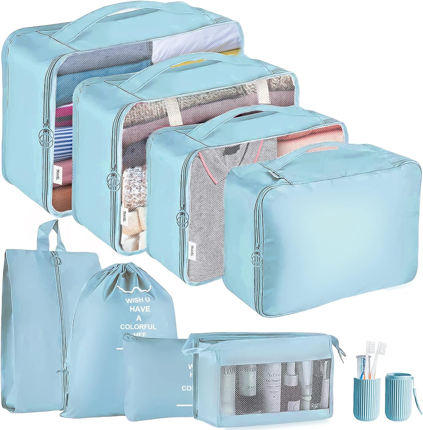 Detalle de Jsdoin Packing Cubes 9 PCS Travel set