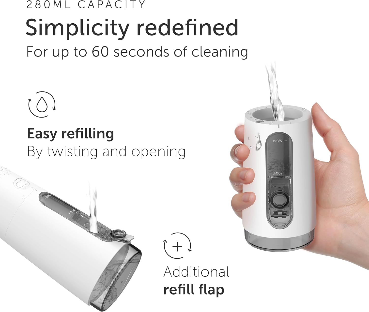 Thumbnail 4 de Wondersmile Water Dental Flosser for Teeth — Cordless Portable IPX7, All White, 5 Modes