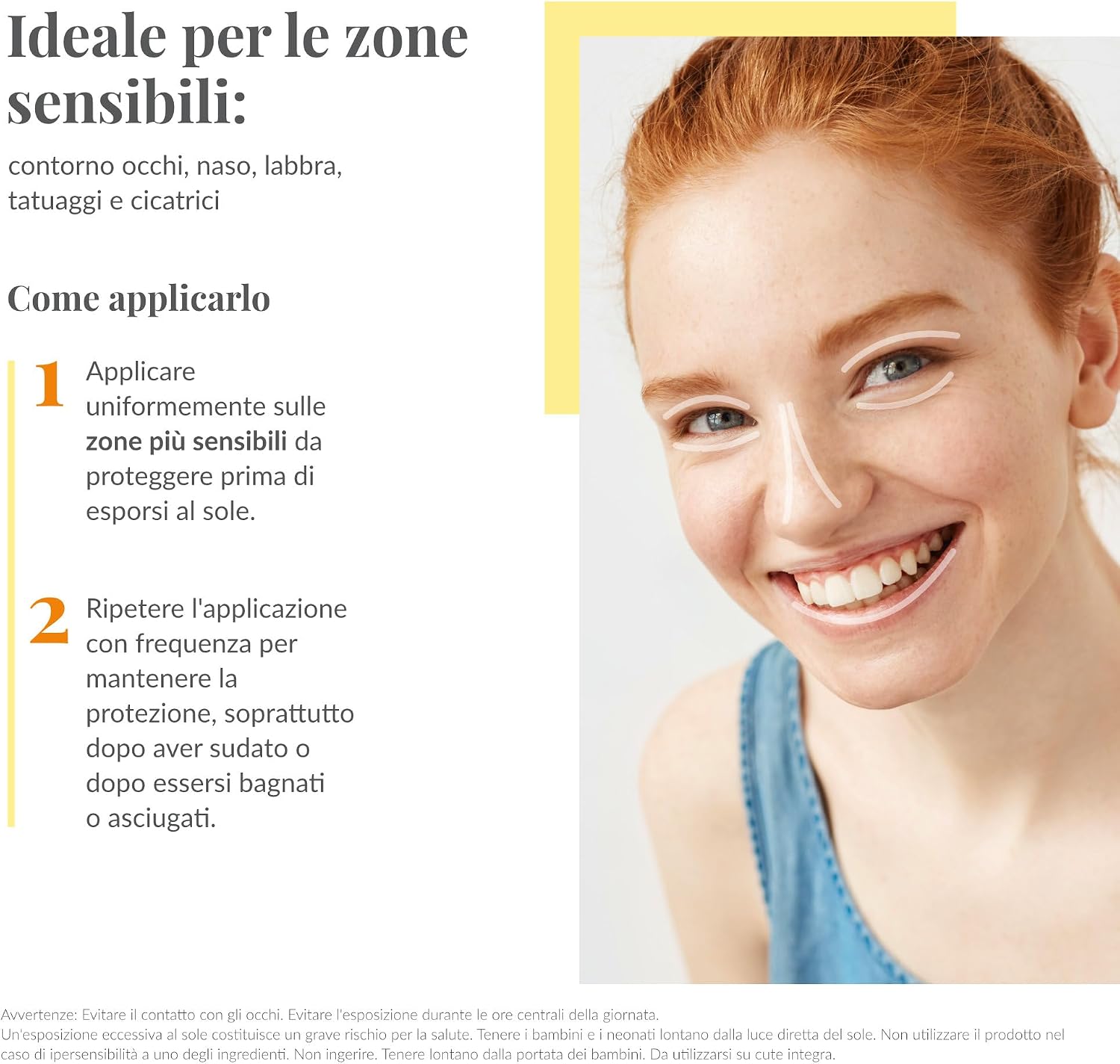 Detalle 2 de Carovit Protezione Solare Stick SPF 50+ per Zone Sensibili, 4 ml – protezione UVA/UVB trasparente