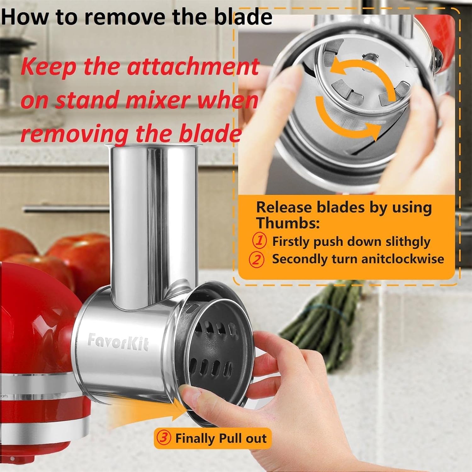 Thumbnail 6 de FavorKit Slicer Shredder Attachment 3 blades