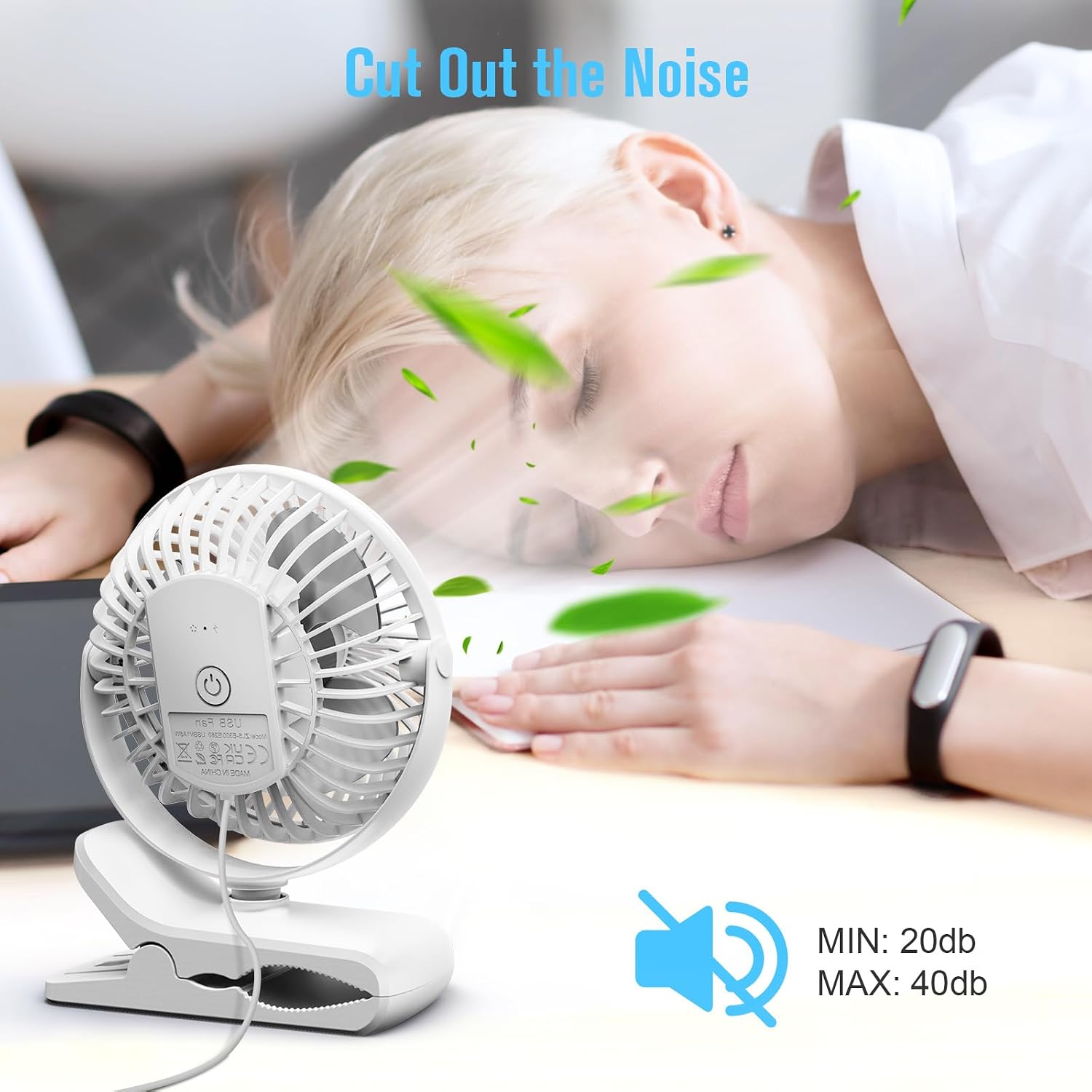 Thumbnail 3 de HONYIN Mini USB Clip Fan