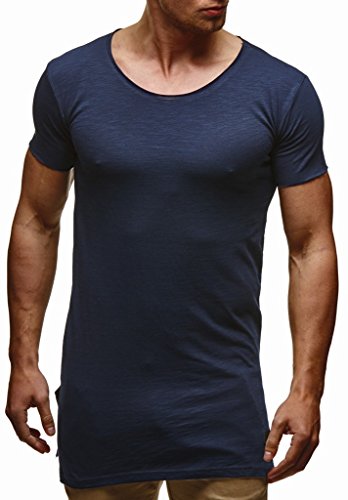 Thumbnail 1 de Leif Nelson Camiseta para Hombre LN-6336, cuello redondo en Azul Oscuro, talla XL