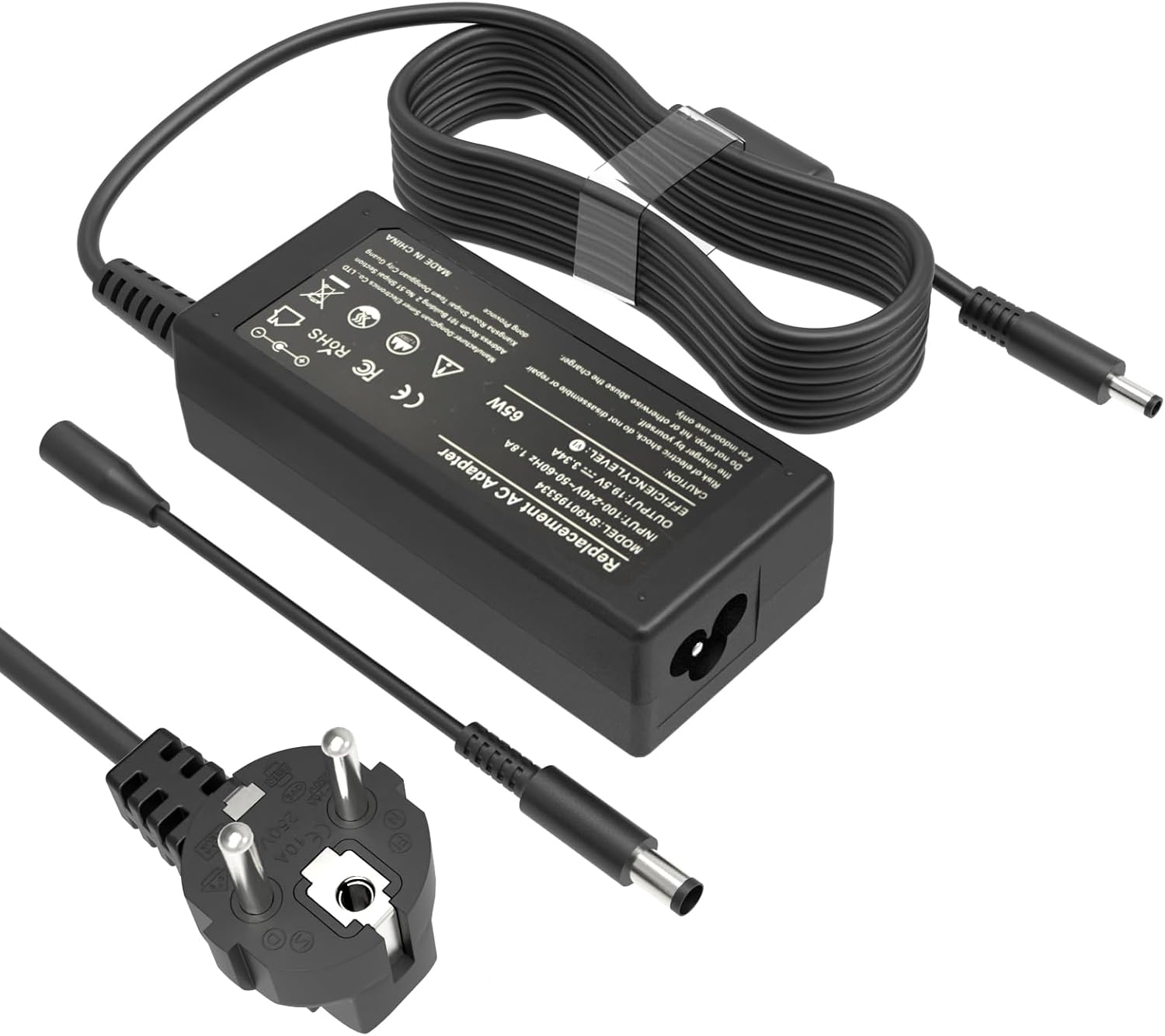 Detalle de 65W Laptop-Ladegerät kompatibel mit Dell Inspiron, Vostro und Latitude – SMMKOXOI