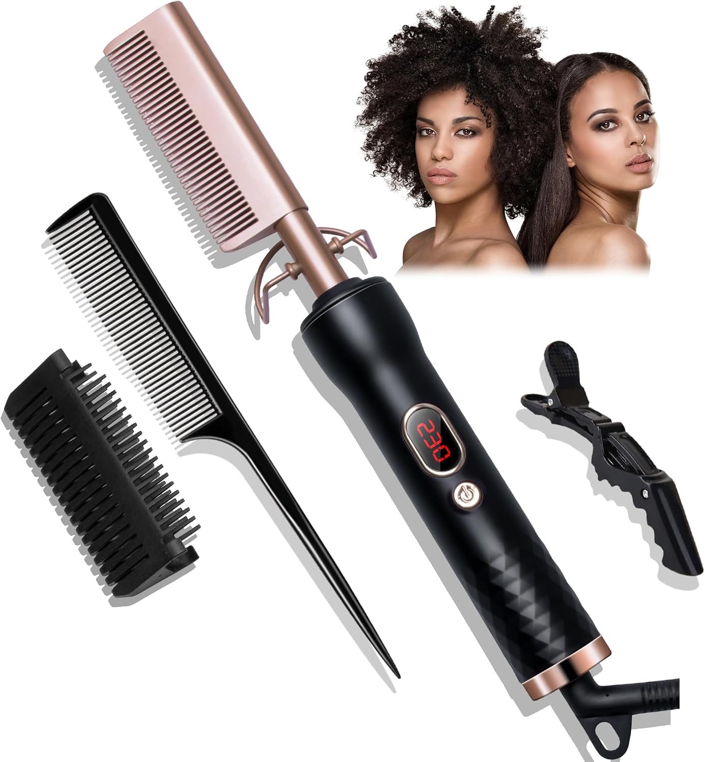 Detalle de UKLISS Electric Hot Comb for Wigs 120–230℃