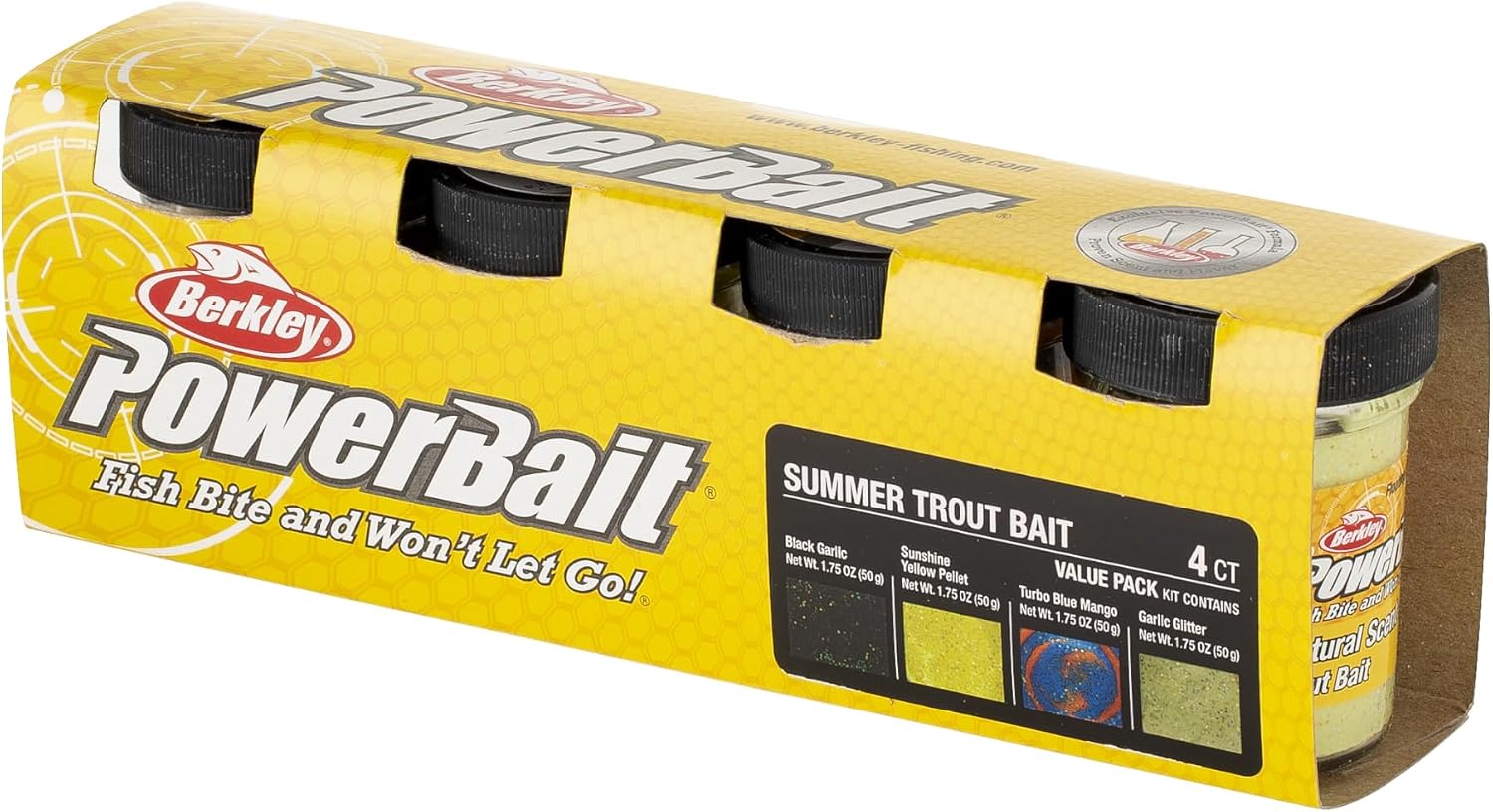 Thumbnail 2 de Berkley PowerBait Trout Dough Season Pack – 4 Farben und Geschmacksrichtungen für ganzjähriges Forellenangeln