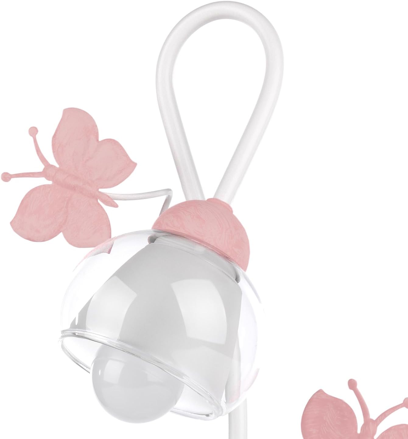 Thumbnail 3 de ONLI Butterfly – lampa stołowa z metalową ramą i szklanym kloszem E14