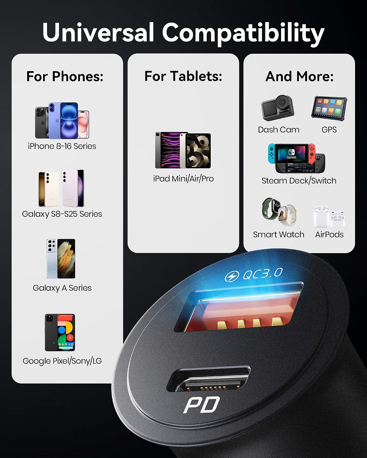 Thumbnail 6 de INIU Car Charger 60W with 100W 1m USB‑C cable